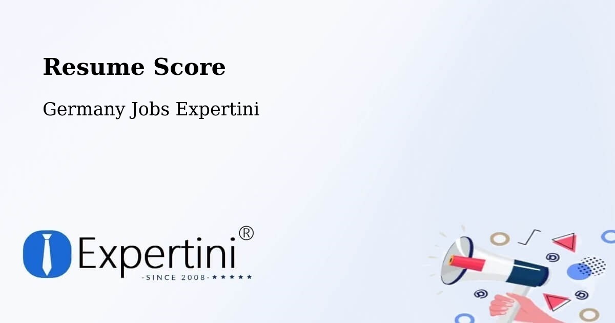 Resume Score & Job Description Match Tool – Mindelheim - Germany Jobs Expertini